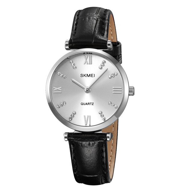 Stylish and Elegant Ladies Quartz Watch with Chic Leather Strap