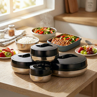 Ensemble de boîtes alimentaires isothermes en acier inoxydable de qualité supérieure, 4 pièces, grande capacité, boîte à lunch en forme de kaki, boîte de rangement pour usage quotidien