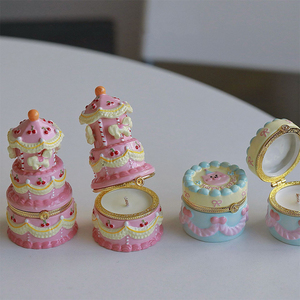 Scatola Portaoggetti in Ceramica Stile Europeo-Americano, Albero di Natale con Orso, Aromaterapia, Decorazioni per la Casa, Ornamenti Artigianali, Candela - Product Image 2