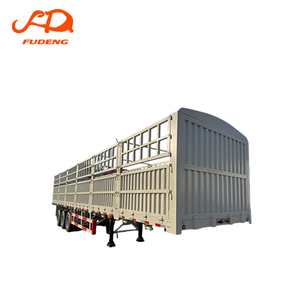 Remolque <span class=keywords><strong>de</strong></span> Carga con Vallas <span class=keywords><strong>de</strong></span> Acero <span class=keywords><strong>de</strong></span> 3 Ejes, Remolque para <span class=keywords><strong>Ganado</strong></span>, para Granos, Carbón, Productos Agrícolas a Granel - Product Image 1