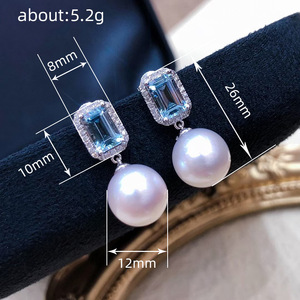 Orecchini a perno rettangolari da donna, semplici ed eleganti, per uso quotidiano - Product Image 5