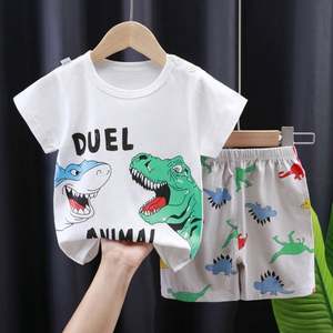 2023 dessin animé motif enfants vêtements nouveauté bébé garçon vêtements été 2 pièces enfants ensembles - Product Image 2