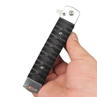 Navaja Plegable de Acero 5Cr13MoV con Hoja Tanto, Mango con Textura Tsuka Maki, Empuñadura Plateada, para Camping, Uso Diario, OEM