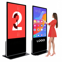 Pantallas Publicitarias Android 4K de 65/75 Pulgadas, Pantallas LCD Digitales para Centros Comerciales y Salas de Exposiciones, Soporte de Exhibición con Pantalla Táctil Toptet