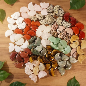 Artesanía de Piedras Preciosas al por Mayor, Jaspe Dálmata, Piedra Solar Dorada, <span class=keywords><strong>Cara</strong></span> de Luna para Decoración - Product Image 2