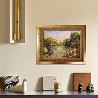 Tableaux de paysages européens et de fleurs, imprimés vintage shabby chic, art mural sur toile encadrée en bois, décoration intérieure de luxe à suspendre
