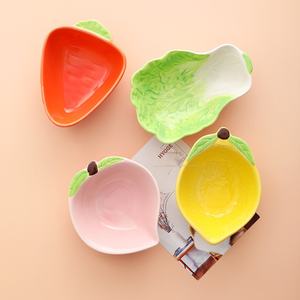 طبق نكهة فواكه سيراميك صغير تصميم نبات حديث لطيف كرتون طبق توابل منزلية أطباق مخصصة للصلصة الخل - Product Image 3