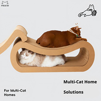 Griffoir modulaire en forme de 8 pour chat, en carton ondulé haute densité, lit-niche multi-niveaux pour chat, mignon, pour plusieurs chats, 80 cm