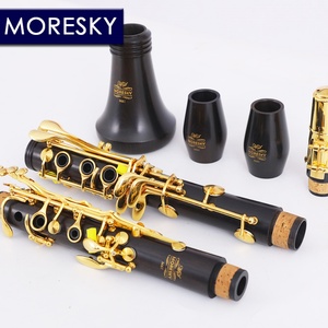 MORESKY Clarinette Bb en bois d'ébène plaqué or 17 clés Grenadilla Sib Klarnet M61 (OEM) - Product Image 4