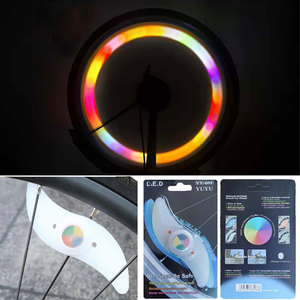 Lumières de roue de vélo TAIKOO, lumières en forme de feuille pour VTT, lumières de roue colorées, accessoires de cyclisme - Product Image 5