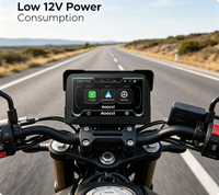 AOOCCI C7 OEM Écran sans fil 7 pouces pour moto avec CarPlay et Android Auto, étanche, sans caméra, pour la conduite à moto