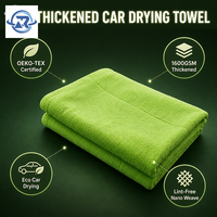 Serviette de séchage pour voiture en microfibre épaissie à séchage rapide, double face, 1600 GSM, à boucles torsadées, nano-tissée, 80/20, certifiée OEKO-TEX