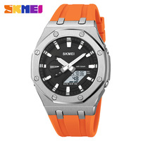 SKMEI Herren Multifunktionale Outdoor-Sportuhr Wasserdichte Digitale Uhr mit Aluminiumgehäuse und Silikonarmband Moment Beauty