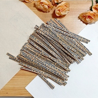 Attaches torsadées en papier kraft avec logo Fanxing imprimé pour l'emballage et la fermeture de boîtes cadeaux