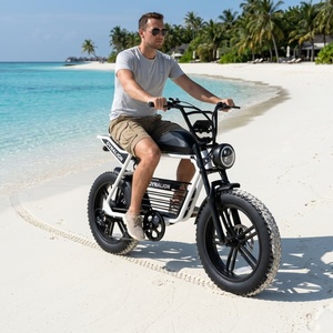 Bicicleta Eléctrica de Neumáticos Anchos de Estilo Casual en Color Blanco con Cambio de 7 Velocidades, Bicicleta Eléctrica para Vacaciones en Isla o Resort - Product Image 3