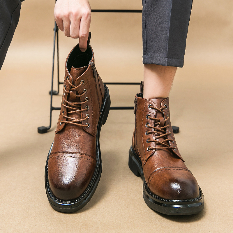 Big Head Lace up Men Dress Boots - Stylish & Comfortable Big Head Lace up Men Dress Boots - Stylish & Comfortable