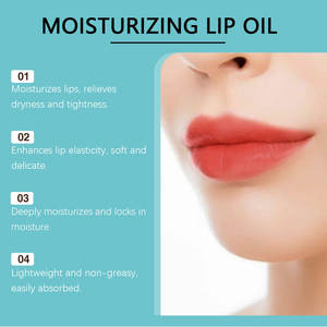 Ouhooe alvera תמצית שקוף טיפול לחות שפתיים גלוס עיניים זכוכית רך עור שמנמן - Product Image 4