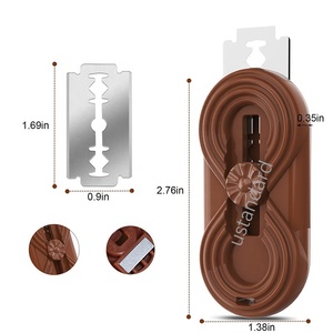 Couteau à trancher le <span class=keywords><strong>pain</strong></span> français, 6 lames de rechange, fixation magnétique pour réfrigérateur, lame à baguette - Product Image 2