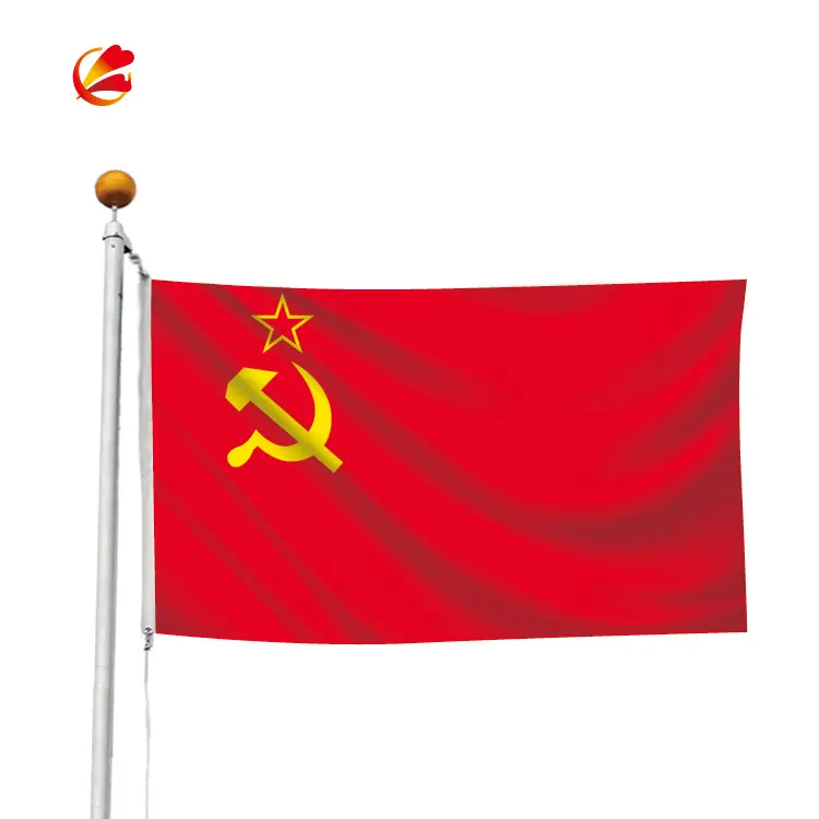 High Quality Digital Printing 3x5ft Red Revolution Union Soviet Socialist Republics USSR Flag