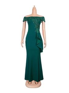 K0067 Muhaban Supply Factory Price <strong>Plus</strong> <strong>Size</strong> <strong>Bridesmaid</strong> Long Lace Evening <strong>Dress</strong> Women Lady Elegant Banquet Luxurious <strong>Dresses</strong> - Product Image 4