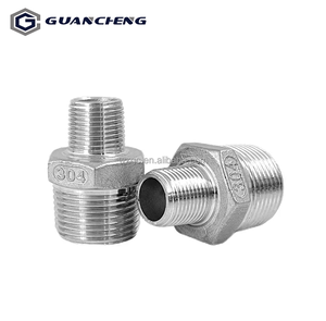 Raccord de tuyauterie réduit sans soudure forgé GC, personnalisé par l'usine OEM, haute pression PN16, raccord hexagonal mâle NPT 1/4 pouce, poli - Product Image 3
