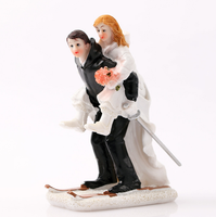 Figurine de couple marié et mariée dansant, figurine pour gâteau de mariage