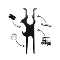 Outil de golf élégant et durable, pince et support pour cigares avec ouvre-bouteille et outil de réparation de divots, accessoire magnétique faiblement aimanté pour chariot de golf