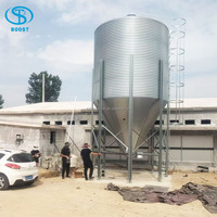 Silo à alimentation pour volailles en acier galvanisé à chaud, silo de stockage d'aliments pour élevage de poulets, équipement de stockage d'aliments, OEM ODM pris en charge