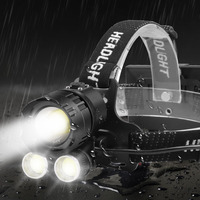2500 Lumen XHP160 LED-Stirnlampe für Angeln und Camping, COB Hochleistungs-Laterne, Zoomfähige USB-Taschenlampe