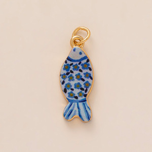 Ciondoli a goccia d'olio con motivi dipinti in ottone placcato oro per vacanze al mare, ciondoli a forma di aragosta e ciliegia, accessori fai da te per gioielli - Product Image 6
