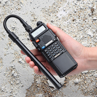 Antena Baofeng VHF UHF de doble banda para antena de comunicación táctica de cuello de cisne SMA-hembra para Walkie Talkie de doble banda para AR-148
