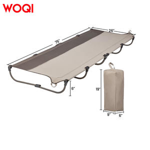 WOQI portatile esterno in alluminio singolo campeggio letto pieghevole con Oxford e poliestere per marciare e pause pranzo - Product Image 3