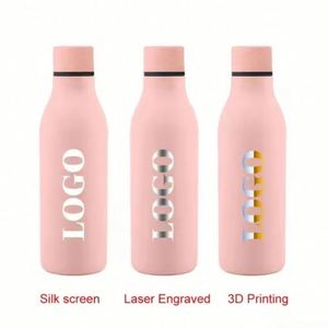 Bouteille d'eau sportive en acier inoxydable personnalisée, réutilisable, à double paroi isolée sous vide, avec couvercle en plastique pour le camping - Product Image 2