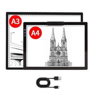 PS ABS nhựa xách tay bảng điều chỉnh thay đổi độ sáng Powered kim cương sơn quang học hình ảnh thắp sáng Truy Tìm LED vẽ pad cho kiến trúc sư - Product Image 1