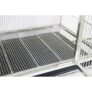 Gabbia per l'allevamento <span class=keywords><strong>di</strong></span> <span class=keywords><strong>cani</strong></span> pieghevole e traspirante in acciaio inossidabile 304 SolidPET, a tre o quattro posti, con tubi quadrati, per <span class=keywords><strong>cani</strong></span> <span class=keywords><strong>di</strong></span> taglia <span class=keywords><strong>mini</strong></span>/piccola, per tutte le stagioni - Product Image 5