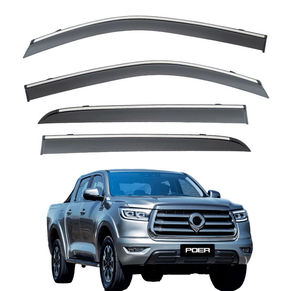 Exterior accessories Black Window Deflectors Door Visor Sun Rain Guard For Great Wall Poer PAO Cannon