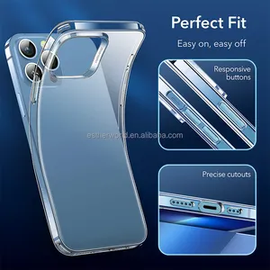 Funda de Teléfono Transparente de TPU, Delgada, Resistente a Impactos, con Agarre Suave, Ultrafina y Minimalista, de Fábrica y a Precio Económico - Product Image 1