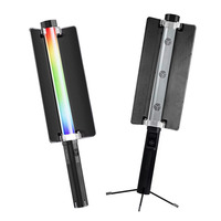 Tube lumineux LED RGB portable 100W, lumière vidéo portable bicolore à intensité variable avec batterie intégrée pour studio et tournage en extérieur