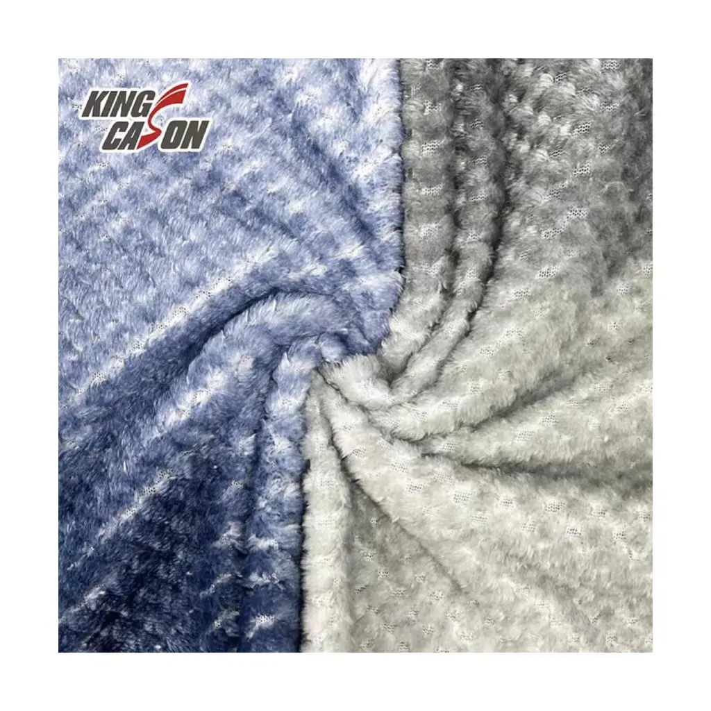Kingcason 인기있는 제조업체 공급 주름 방지 좋은 손 느낌 자카드 산호 양털 직물 가정용 섬유-스카프