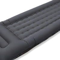 Matelas de camping gonflable ultraléger en TPU avec oreiller intégré, pompe à pied, cellules d'air en nid d'abeille, matelas pneumatique pour randonnée, tapis de voyage