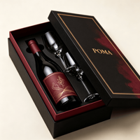 Caja de Regalo de Cartón Magnética de Doble Puerta con Impresión de Logotipo Personalizado, Caja de Papel Premium para Botellas de Licores, Vino, Whisky, Champaña