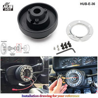 Volant de course Courte Patron Hub Adaptateur Kit Noir En Aluminium Quick Release Hub Adaptateur Kit pour BMW E36 HUB-E-36