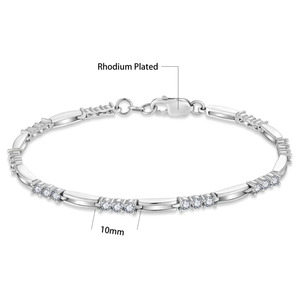 Vòng tay tennis bạc 925 cao cấp đính kim cương, trang sức tinh xảo, khóa an toàn, vòng tay đá quý dành cho nữ và nam - Product Image 6