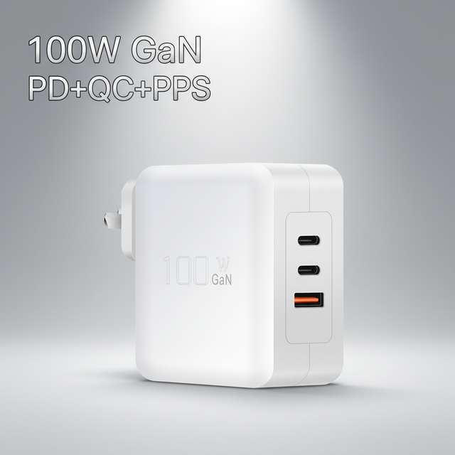 RCM 100 w Superfast 3-ports 2c1a Type c Usb Pd Qc 3.0 Gan Fast Charger 100w for Honor samsung apple iphone Mobile Phone Laptop