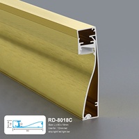 Kit de plinthe LED en aluminium personnalisé pour l'éclairage d'angle de couloir