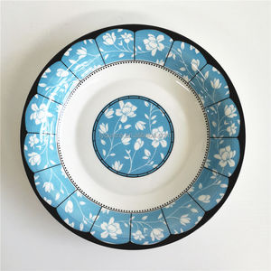 Harga pabrik kustom bantalan cetakan keramik piring makan 7.5 inci keramik <span class=keywords><strong>omega</strong></span> franged piring sup untuk rumah tangga - Product Image 3