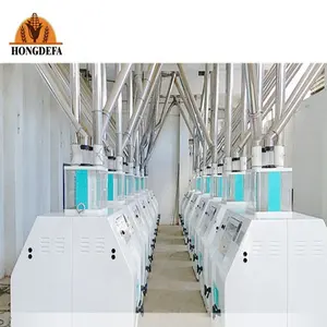 Hongdefa Process 82t/24h Pneumatic Wheat Roller Mill Plansifter Purifier Flour Mill Machine