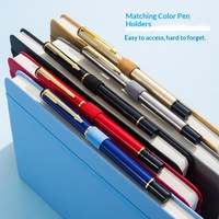 Carnet à reliure sans colle avec sangle élastique en cuir PU A5/A6, impression de logo personnalisée, plusieurs couleurs, option cadeau, vente chaude