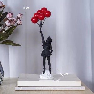Decorazione per la casa decorazione della stanza amore creativo palloncino ragazza ornamenti scultura astratti moderni casa Desktop studio ufficio decorazione - Product Image 3