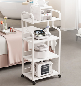 รถเข็นอุปกรณ์เสริมความงามแบบมีล้อ 4 ล้อ เฟอร์นิเจอร์ร้านเสริมสวย รถเข็นเครื่องมือเสริมความงามสำหรับร้านทำผม สปา และบริการความงาม - Product Image 2